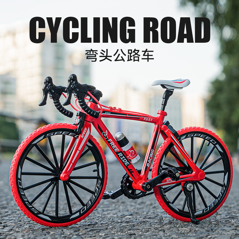 1：8 bicycle model toy elbow road car creative folding bicycle simulation model alloy car model