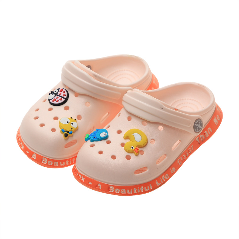 Baby Sandals Boys and Girls Soft Bottom 1-13 Years Old Toddler Non-Slip Hole Shoes Summer New Children's Closed Toe