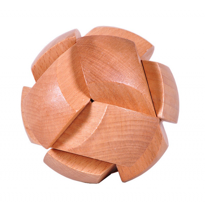 足球锁孔明锁鲁班球锁儿童成人老人智力古典玩具拆装木质制