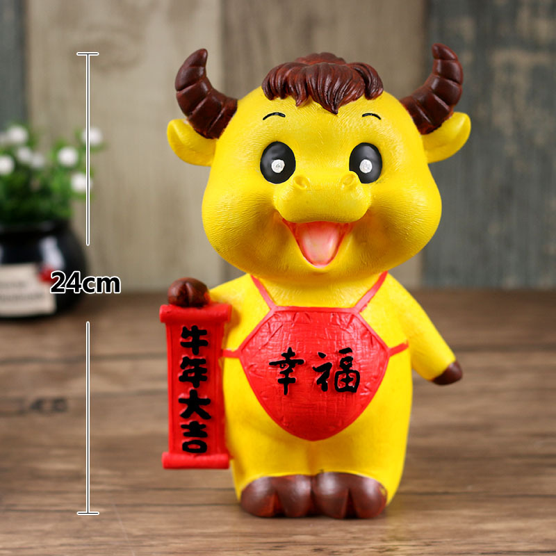 儿童涂色存钱罐 牛年亲子活动礼品摔不坏石膏娃娃涂色白胚diy手工