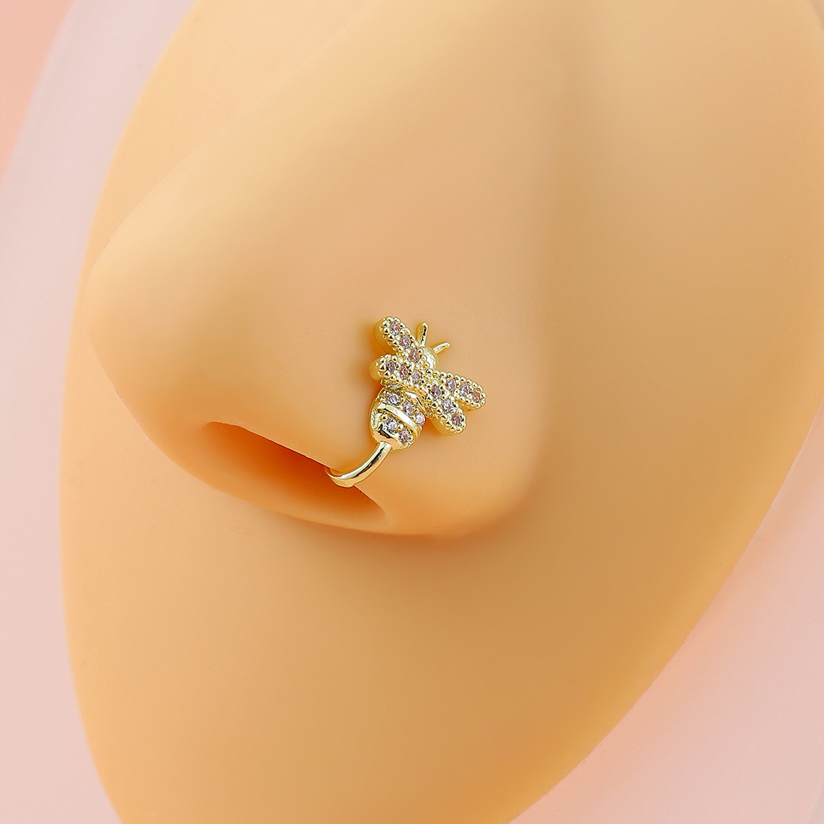 不锈钢磁性假鼻环无穿孔马蹄形磁铁鼻环鼻夹新款流行跨境穿刺饰品