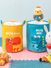 儿童毛绒玩具收纳箱筐桶大容量脏衣篮神器宝宝整理盒束口厚布艺袋