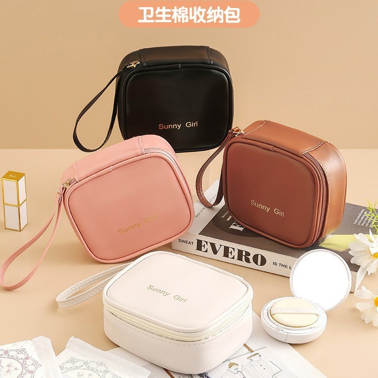 light luxury large capacity aunt bag sanitary cotton bag cosmetic bag lipstick bag coin purse monthly event storage bag