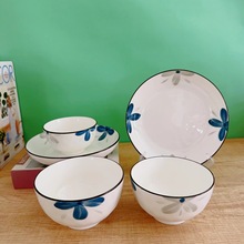 古色古香碗碟陶瓷餐具家用日式小清新碗筷吃饭的碗乔迁新居盘子碗