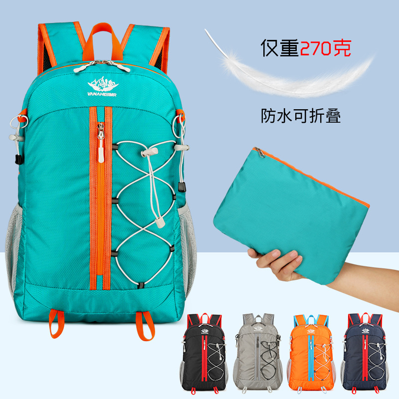 Outdoor Backpack Cross-Border Portable Foldable Portable Unisex Backpack Sports Large Capacity Travel Hiking Backpack