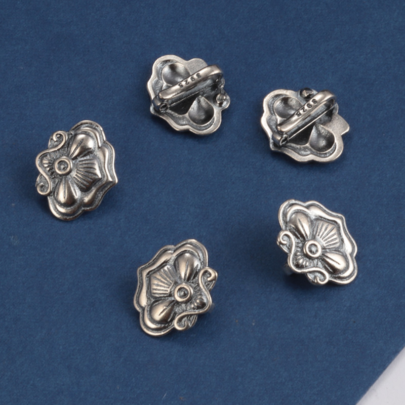 s925纯银如意勾扣复古亮光挂勾扣子diy手工手链项链材料尾扣批发