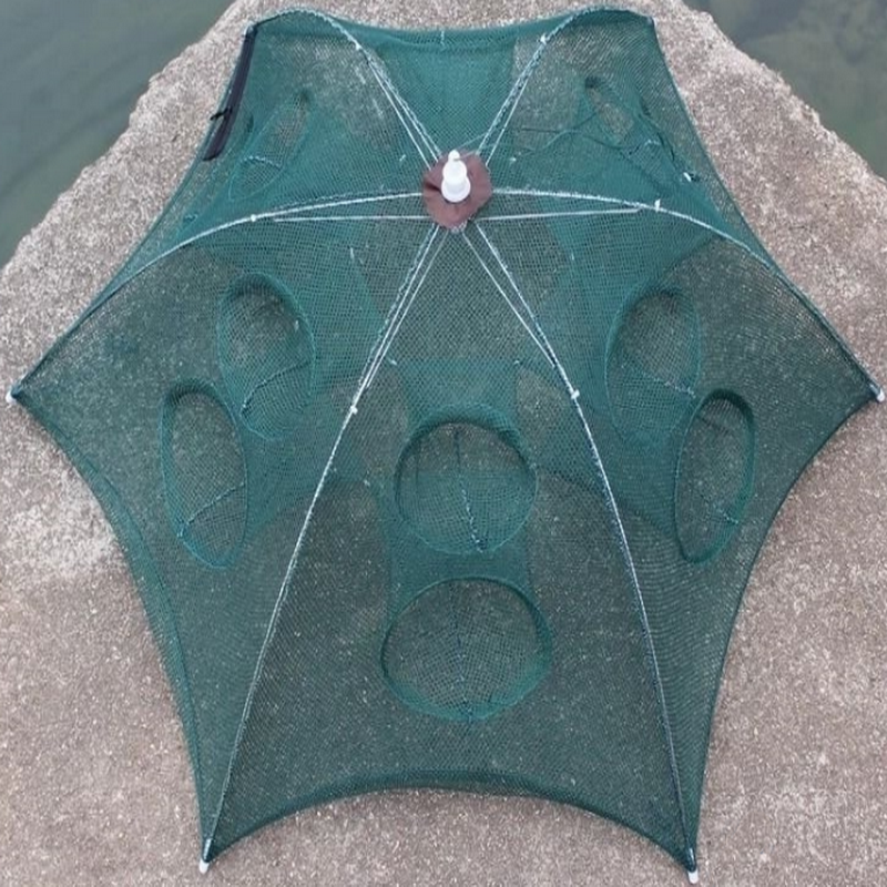 自动抓泡渔网虾笼加粗加厚鱼篓捕捞沉底小鱼黄鳝茏拿虾地伞笼