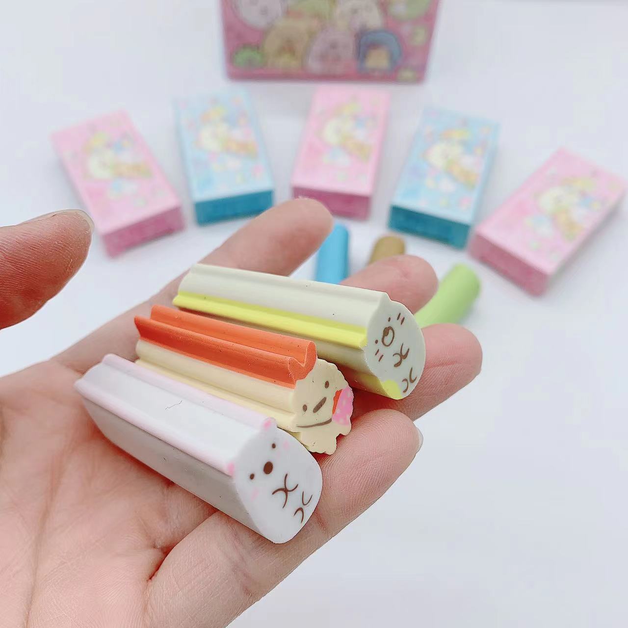 卡通角落生物橡皮擦可爱小盲盒 橡皮小学生儿童奖品礼物