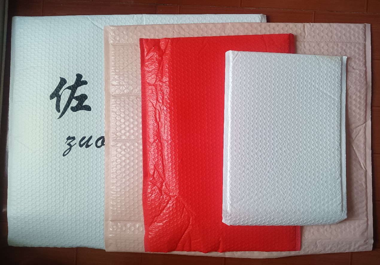 红色防震气泡信封共挤膜气泡袋物流快递加厚塑料泡泡袋服装包装袋
