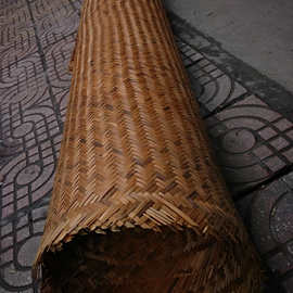 出货竹快复古席子旧碳化装饰低价竹席包邮凉席材料色现货装修做