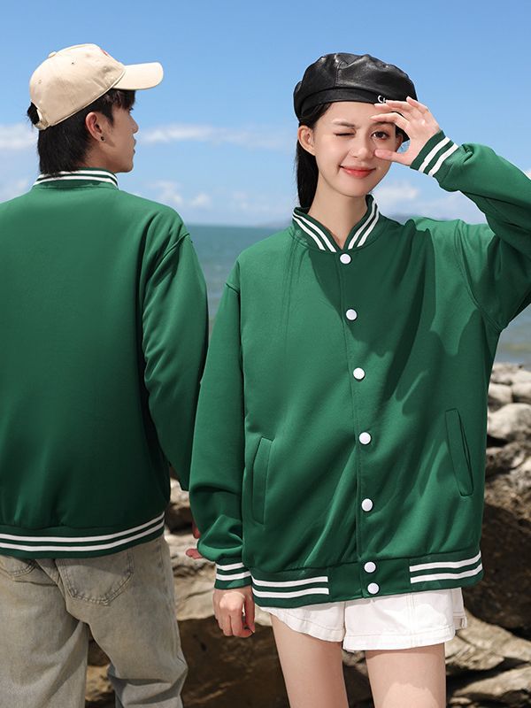 Pearl Series Thin Type with Button Baseball Uniform Leisure Activities Group Clothes Formulation