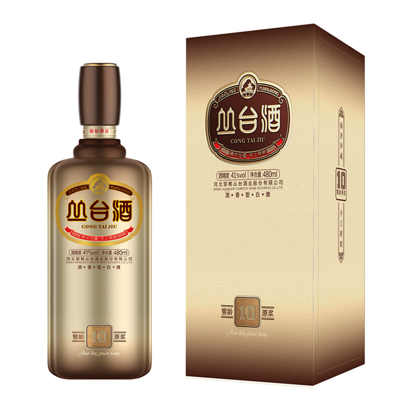 白酒 丛台酒41度窖龄原浆(10)浓香型480ml河北邯郸特产酒粮食酒