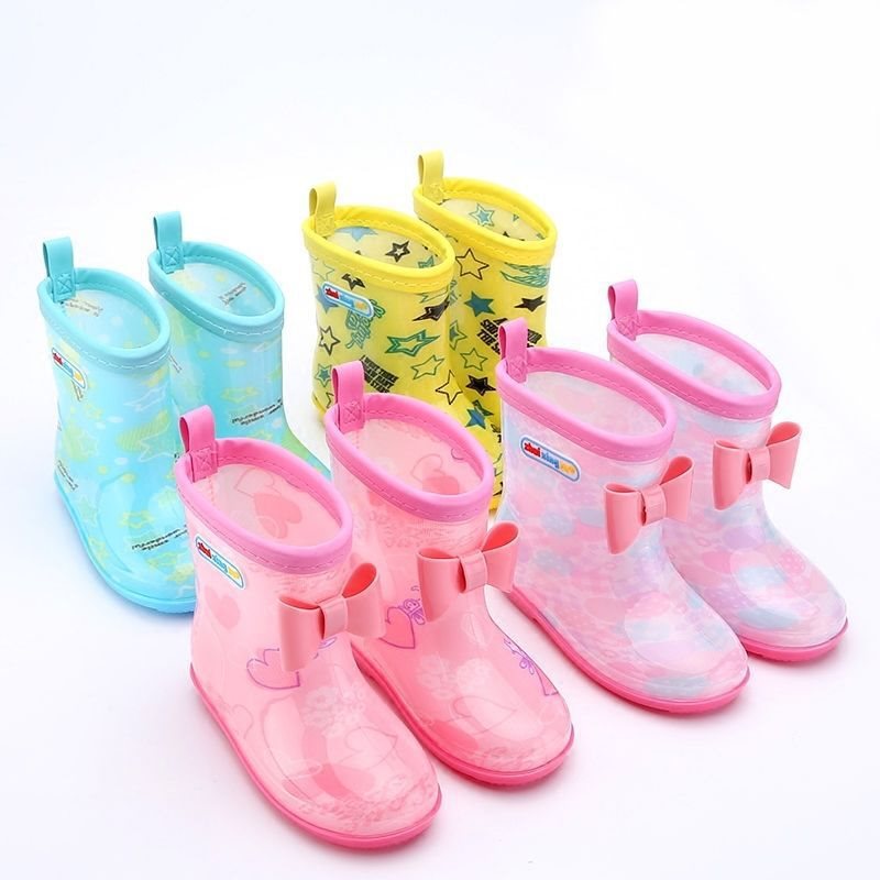 儿童水鞋子雨鞋幼儿园宝宝靴男童女童上学轻防滑透明四季通用批发