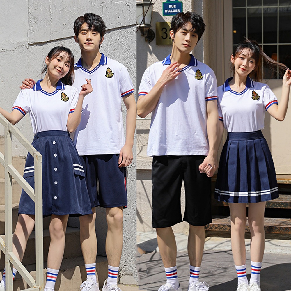 高三毕业季拍照班服套装学院风六年级校服夏季初中小学生运动会服