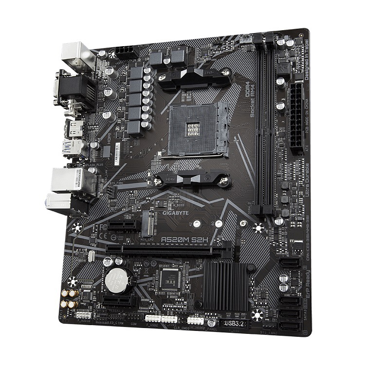 适用于技嘉gigabyte a520m s2h amd主板支持三代锐龙r5 am4接口