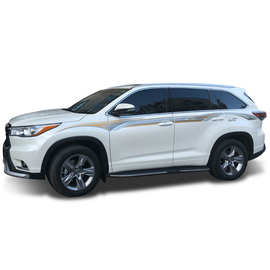 汉兰达彩条车身贴