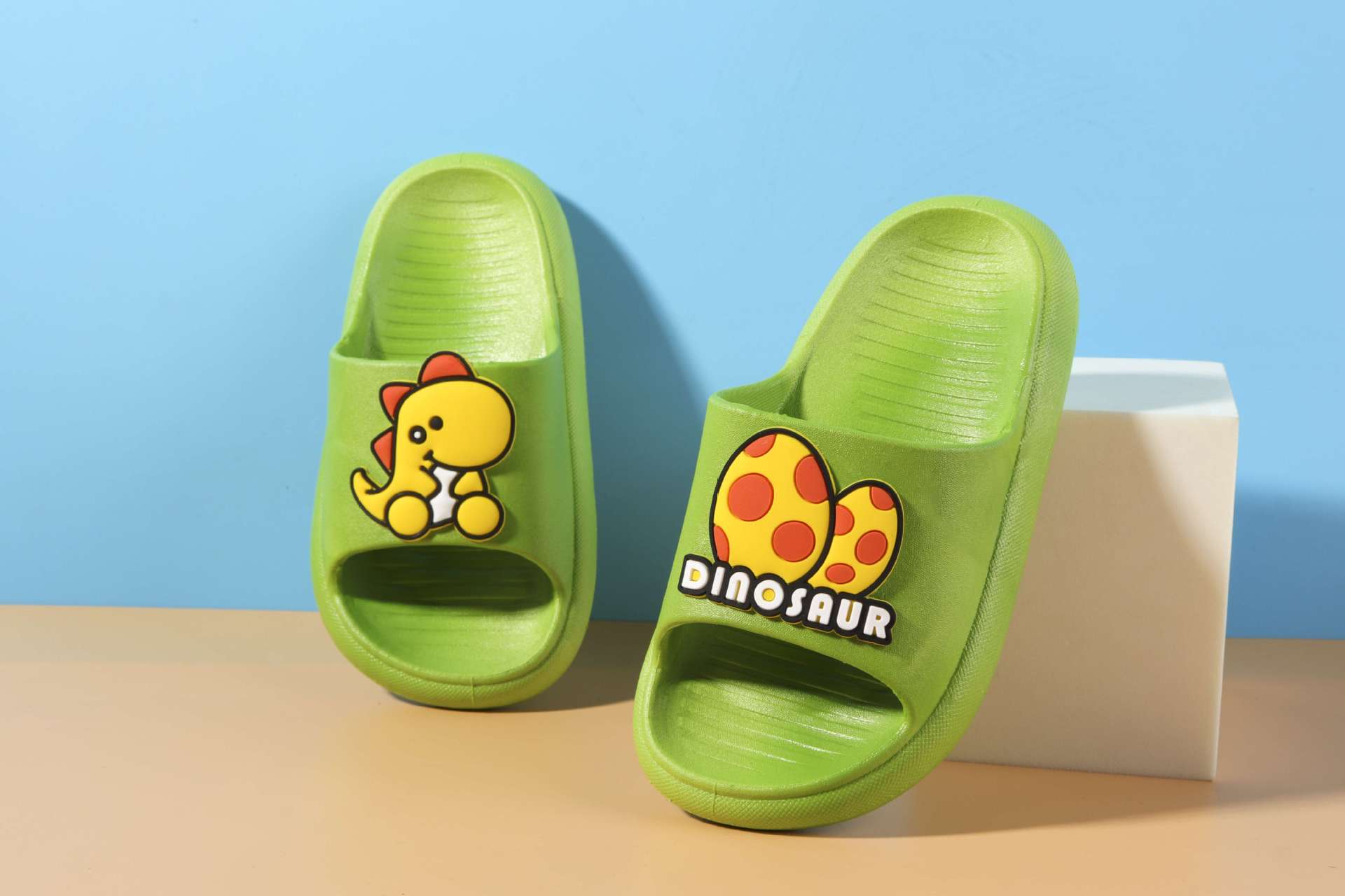 Factory Wholesale Little Dinosaur Cartoon Slippers Parent-Child Home Non-Slip Anti-Slip Children's Non-Slip Slippers