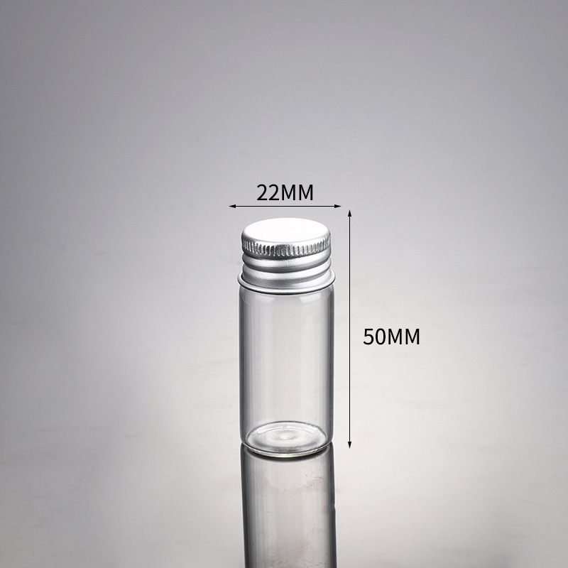 Factory Wholesale Transparent Screw Glass Bottle Packaging Multi-Specification Travel Portable Cosmetics Control Aluminum Cover Glass Bottle