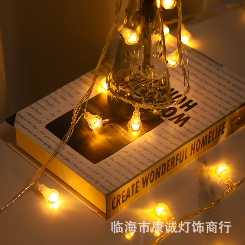 LED Lighting Chain Creative Snowflake Christmas Tree Decorative Lighting Flashing Light String Light Lighting Chain Lamp Ball Battery Box Decorative Lamp USB Small Colored Lights