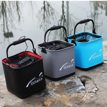 加厚打水桶折叠装鱼桶钓鱼活鱼箱默认项紫色轻便钓鱼桶-阿里巴巴