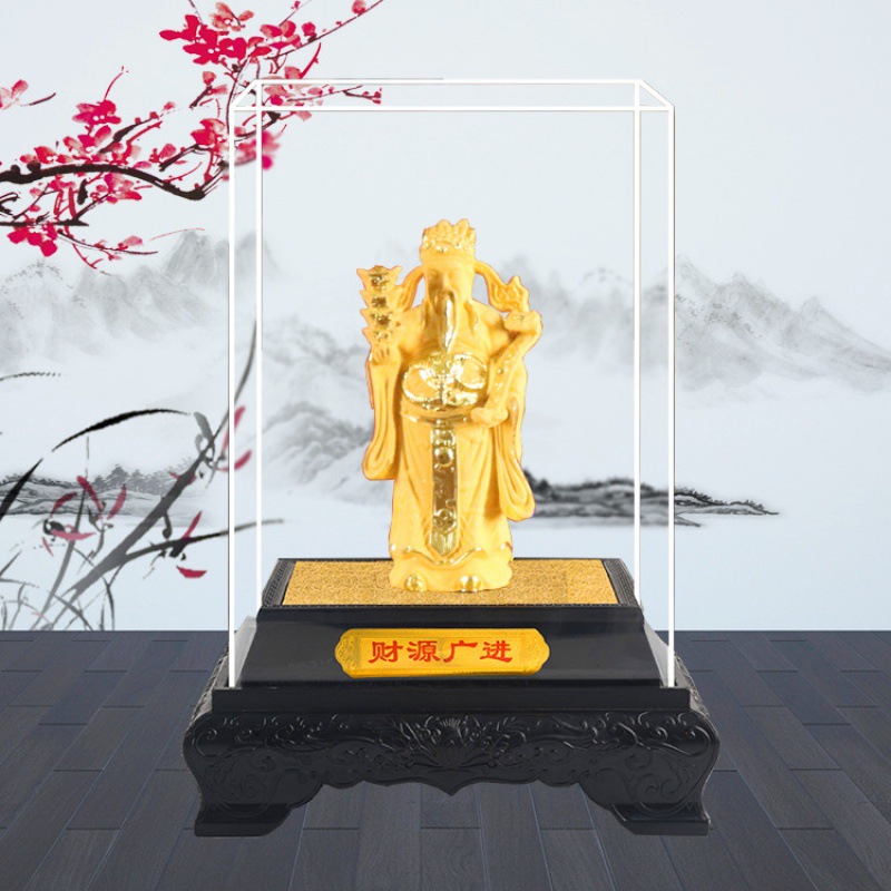 金财神绒沙金摆件财神绒沙金工艺品 汽车4s店保险银行促销礼品