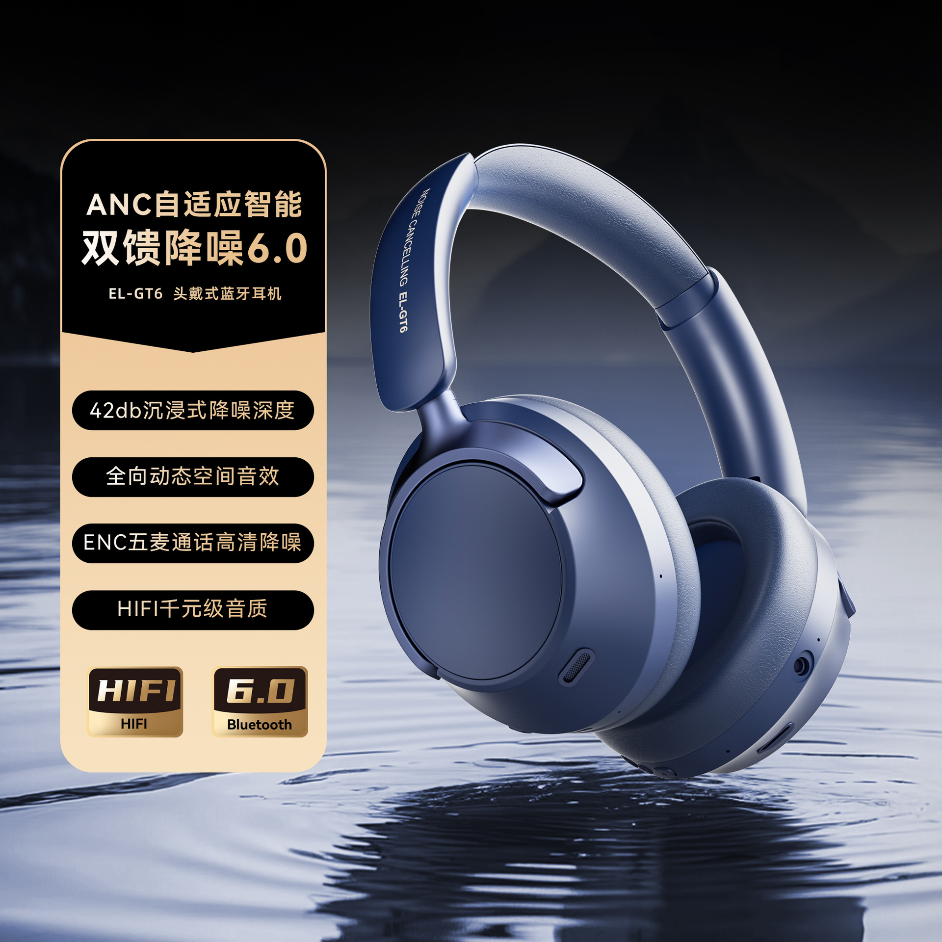 头戴式降噪蓝牙耳机6.0有线无线hifi电竞游戏低延迟跨境新款2025