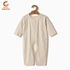 5639 Infants Open file one-piece garment baby Jumpsuit baby Climb clothes Cotton Crotch opening summer Thin section