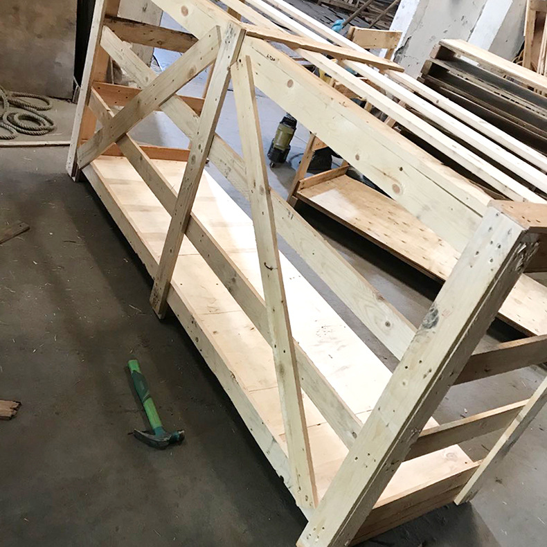 杭州玻璃框木架 花格木包装箱定制花格木箱物流周转运输