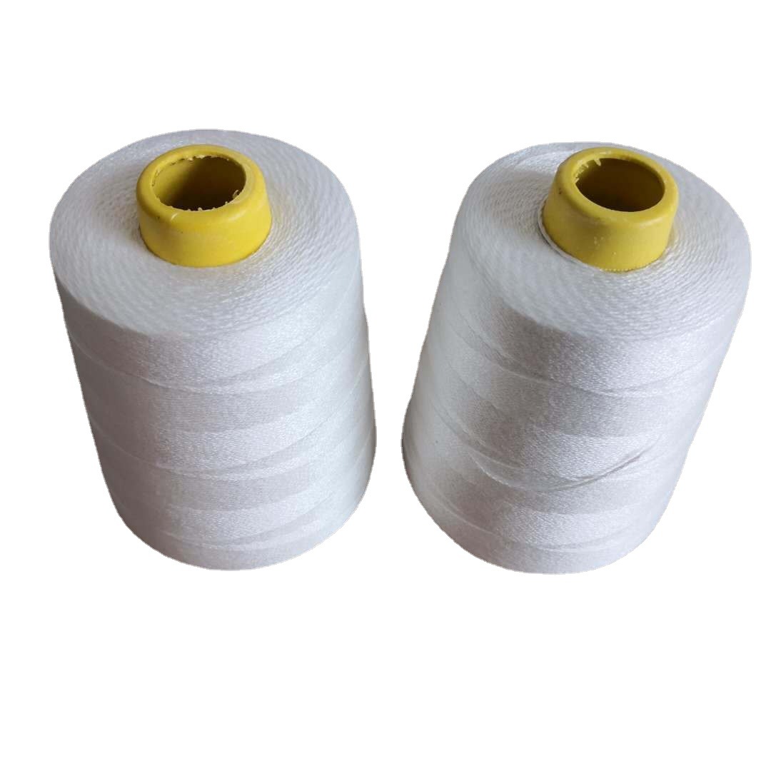 厂家直销优质白色涤纶线编织袋封口线500米20/9手提缝包机线145克