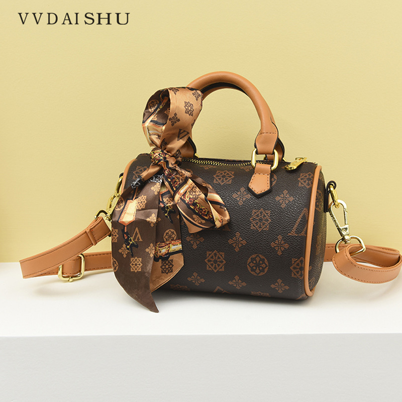 唯唯袋鼠老花枕头包2022新款复古百搭单肩斜挎包时尚波士顿女包潮