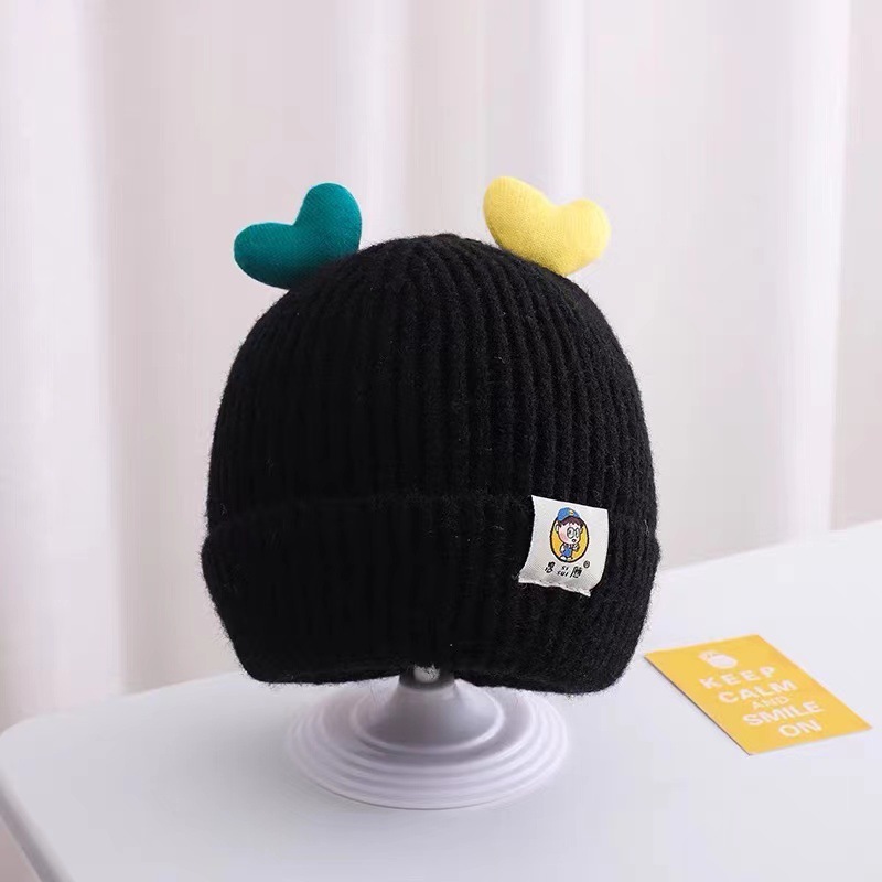 Baby Hat Korean Style Autumn and Winter Woolen Cap Baby Cute Pullover Ins Baby Children Hat Wholesale