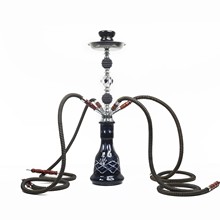 跨境现货 酒吧阿拉伯水烟全套 中号四管亚克力水晶玻璃烟斗hookah