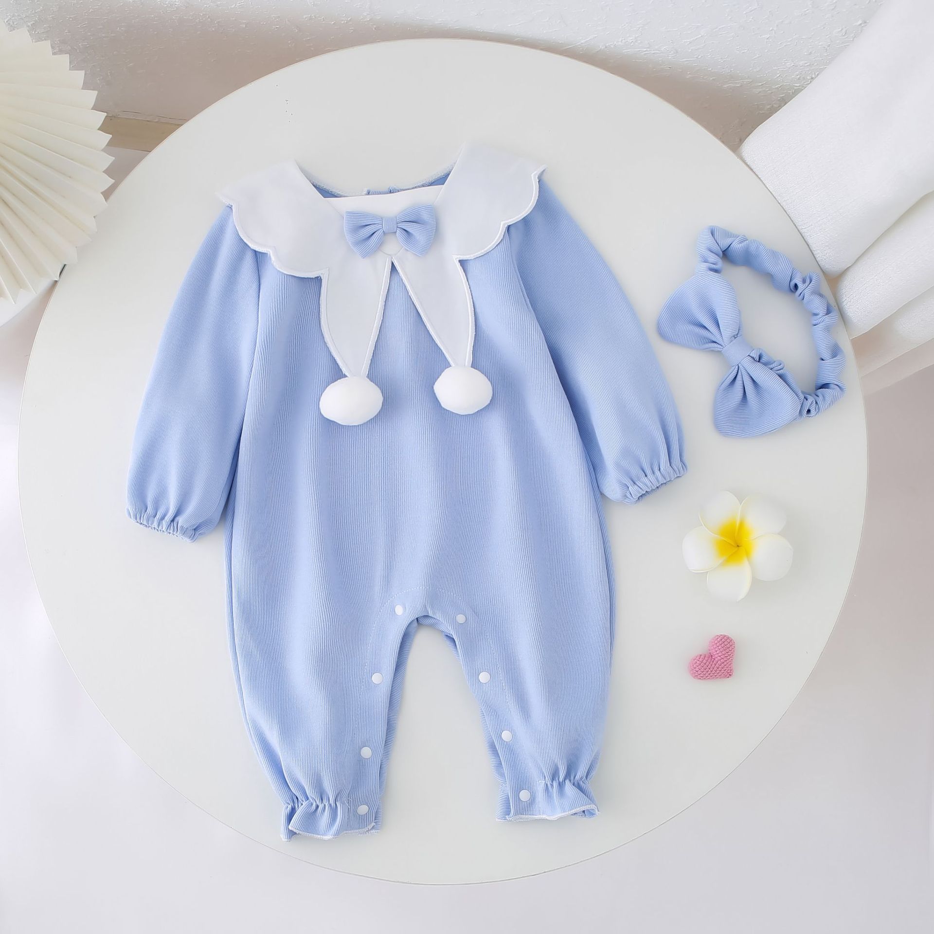 2024 Spring Baby Jumpsuit Girls' Clothes Baby Girls' Sheath Clothes Children's Clothing Newborn Romper Korean Style Class a Baby Clothes