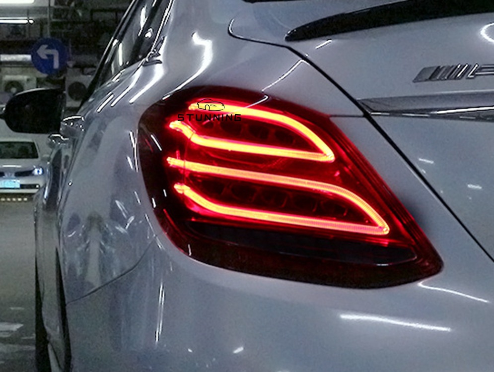 适用于15-17款奔驰c级w205尾灯c180 c200c300跟换全led后尾灯总成