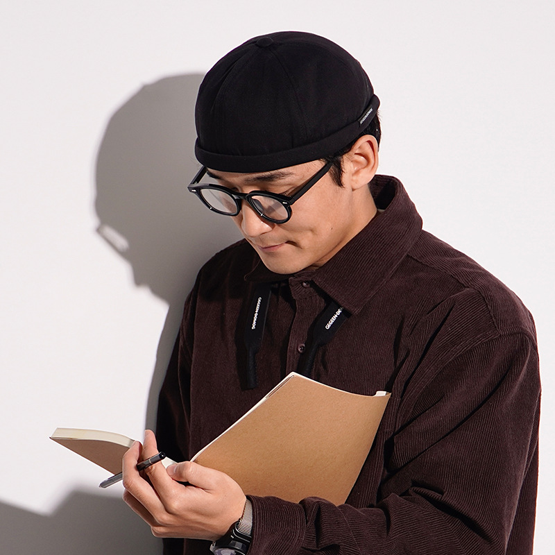 cityboy日本瓜皮帽复古男女雅痞潮牌韩版水手地主帽无檐日系夹标