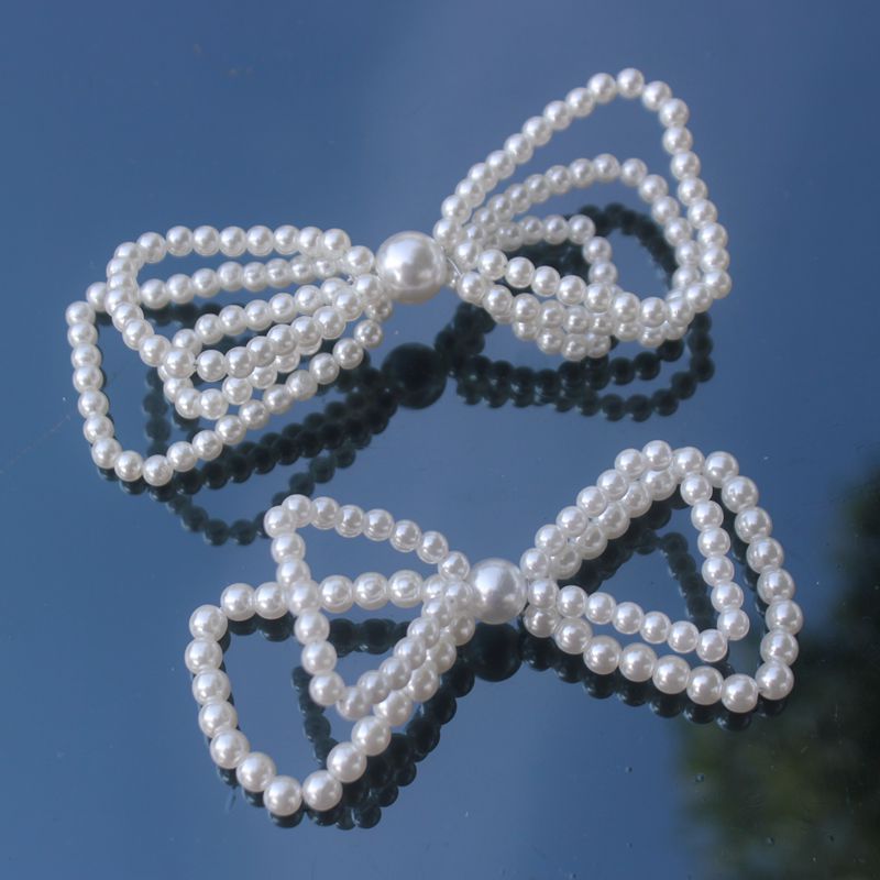 戚薇明星同款2层蝴蝶结手工编织串珠定型花芯配件领口装饰辅料