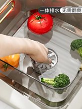 德国厨房漏盆淘菜家用洗菜盆沥水篮洗水果蔬菜水槽洗碗筷盆