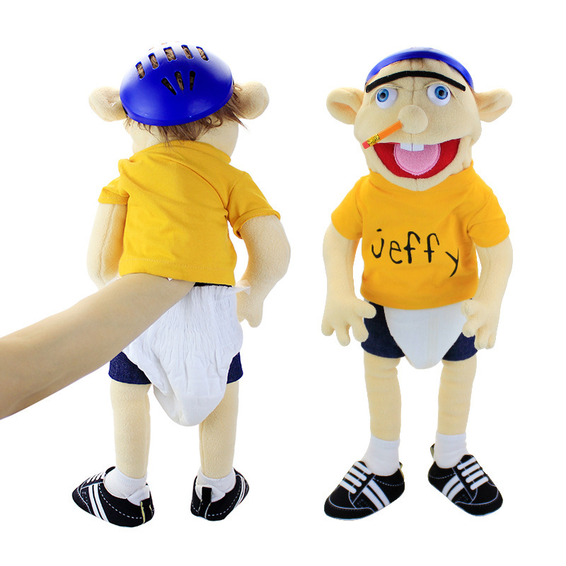 New Cartoon Funny Open Mouth Boys' Hand Puppet Parent-Child Interactive Character Plush Doll Toy Early Education Children Gift