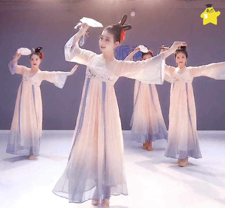 芒种古风舞蹈服儿童汉服古典舞演出飘逸丽人行齐胸襦裙成人表演服