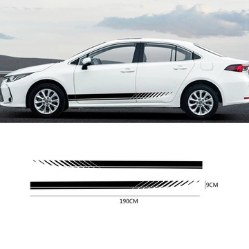 汽车侧裙车贴纸赛车条纹侧车身贴拉花190×9cm车型通用款改装车贴