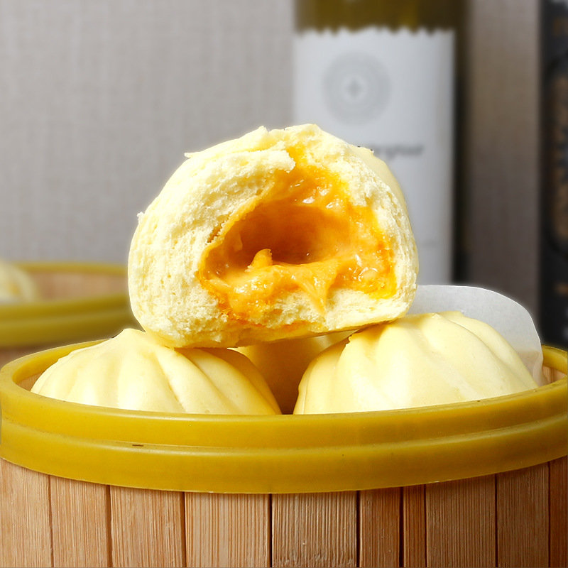 大笑流沙包 粤式咸蛋黄奶香流沙包早茶早餐食材半成品530g/12个