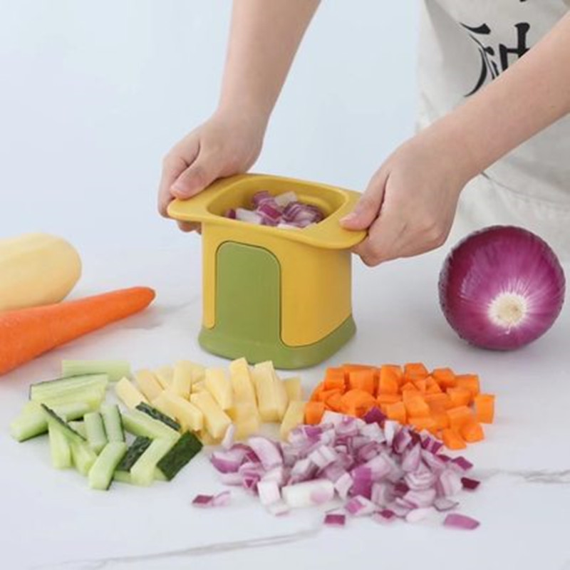 New Push-Type Household Daily Necessities Chopper Artifact Kitchen Multi-Functional Dicer Vegetable Slicer