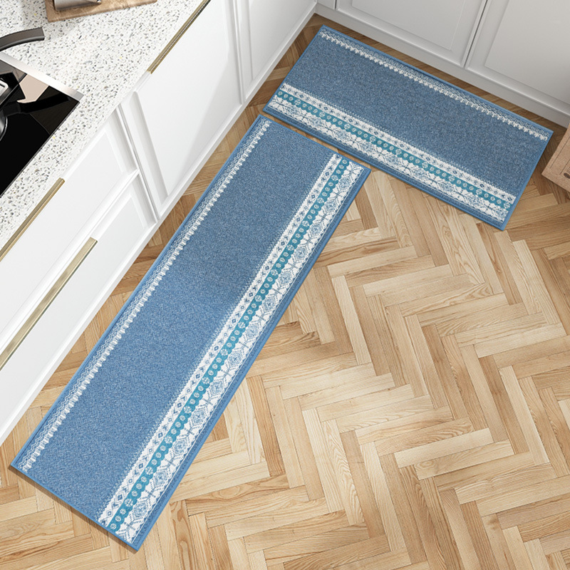 Cross-Border Kitchen Donille Long Mat Non-Slip Mat Kitchen Mat Carpet Door Foot Mat One Piece Dropshipping