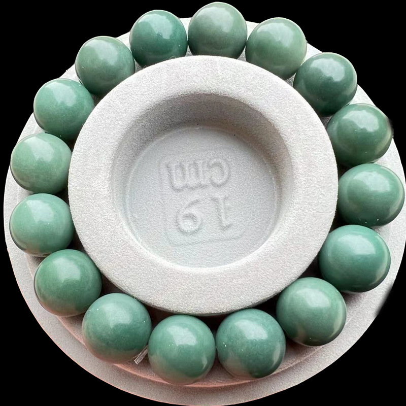 白玉菩提根佛珠手串阴绿菩提根单圈手链菩提果手珠地摊货源直播