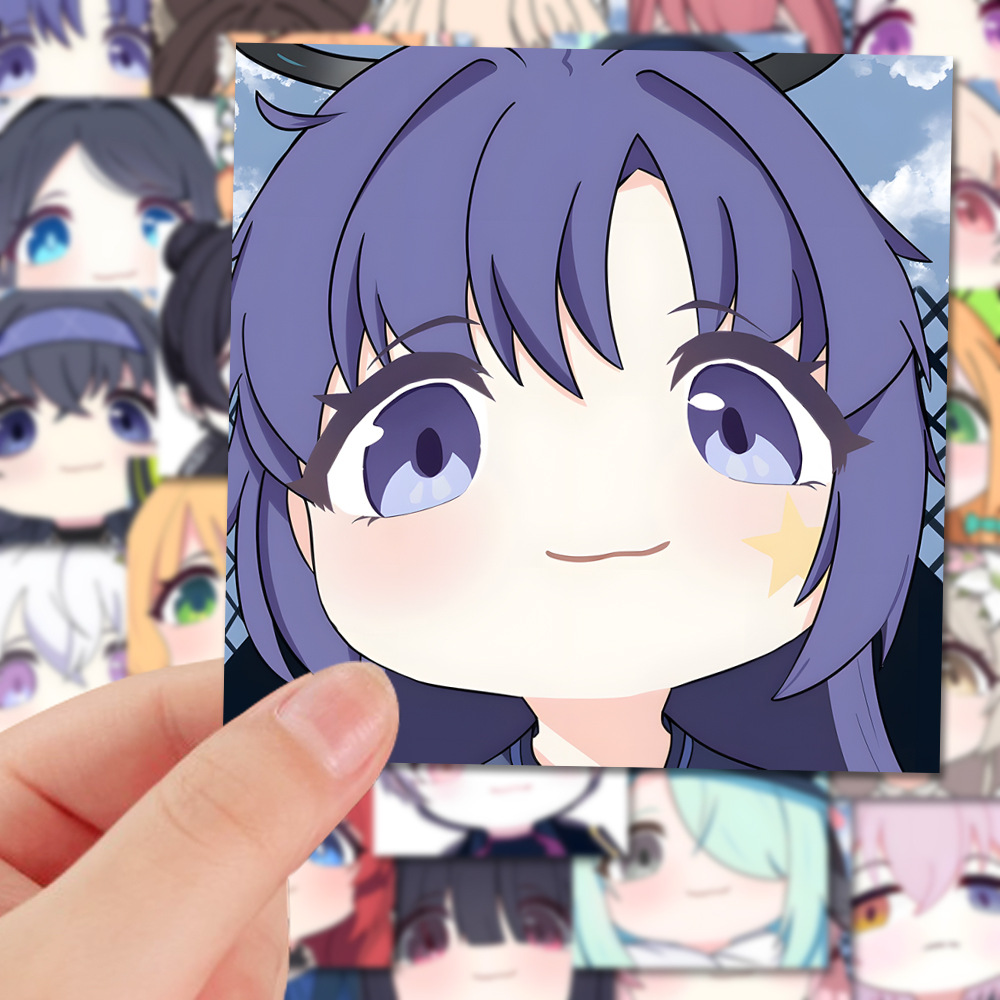 108张碧蓝档案大头表情包贴纸二次元动漫卡通装饰手机壳ipad贴纸