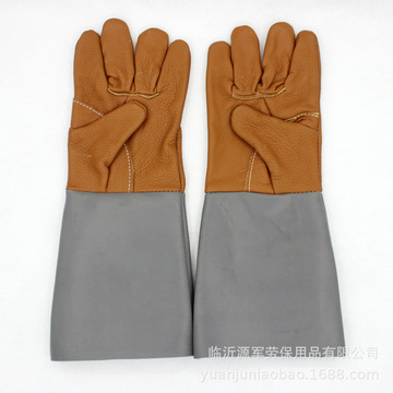 手部防护劳保电焊手套长袖深色牛革电耐好用磨长款防护耐磨防护
