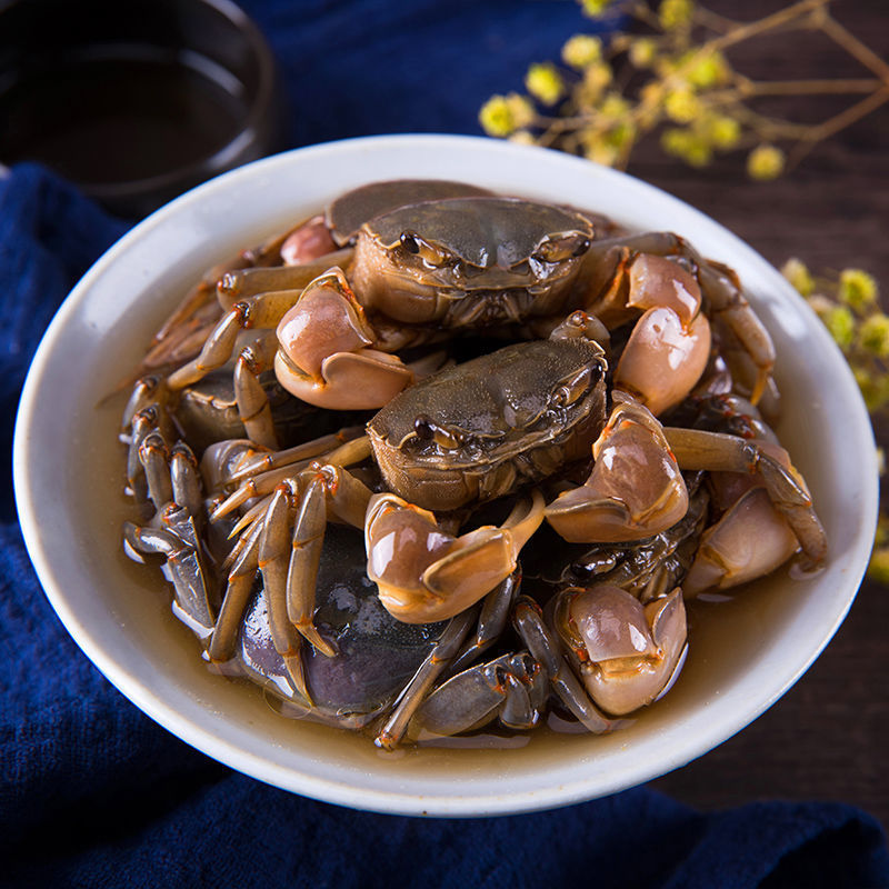 宁波海鲜特产醉螃蜞醉蟹蟛蜞咸蟹呛蟹白玉蟹小螃蟹即食下酒菜舟山