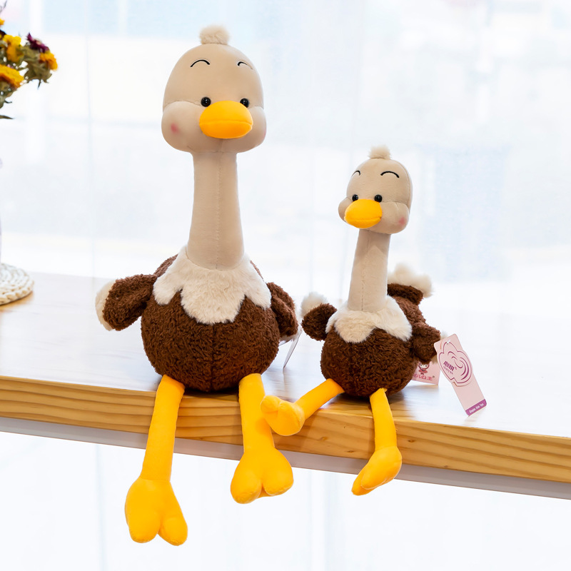 呆萌可爱鸵鸟布娃娃玩偶儿童陪睡抱枕新款仿真鸵鸟公仔毛绒玩具