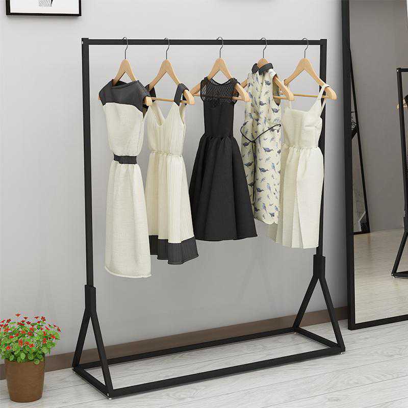 服装店展示架欧式简易侧挂衣架铁艺落地架金色婚纱礼服展架龙架
