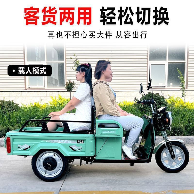 电动车三轮车电动新款可上牌摆摊拉货载重电瓶车老人代步小型家用